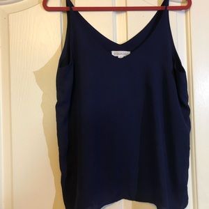 Spaghetti strap navy blouse